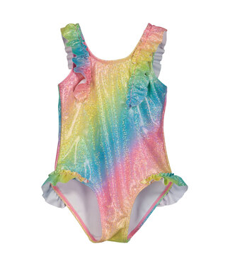 Blue Seven Badpak Regenboog kleuren glitter