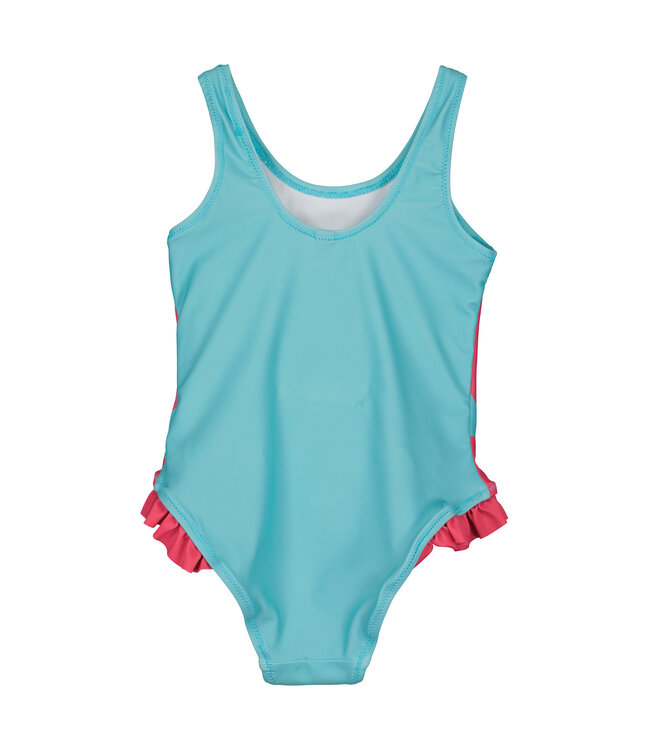 Blue Seven Badpak Lichtblauw flamingo