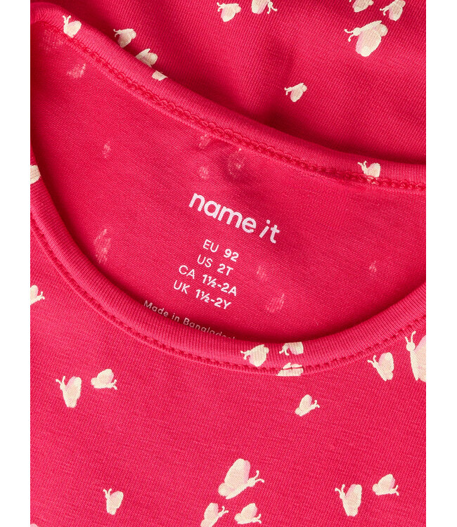 name it Jurk Filla rood-roze vlinders