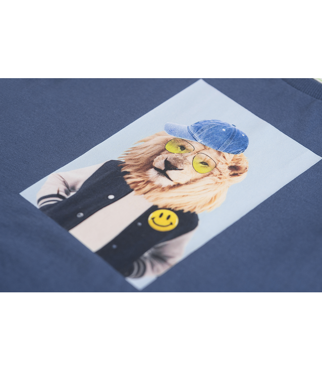 Someone T-Shirt donkerblauw Archie leeuw