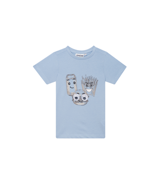 Someone T-Shirt licthblauw Comida food figures