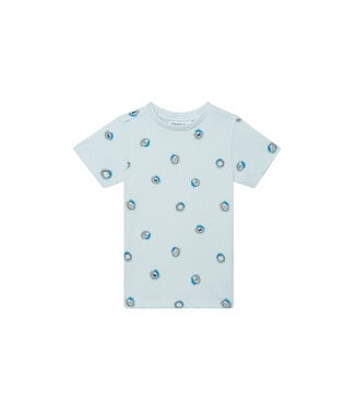 Someone T-Shirt Grafit lichtblauw mini smiley's