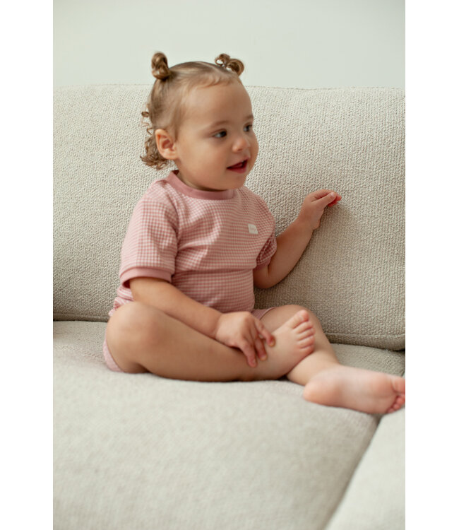 Feetje Summer wafelpyjama koraal