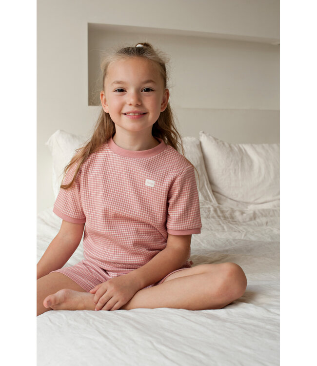 Feetje Summer wafelpyjama koraal