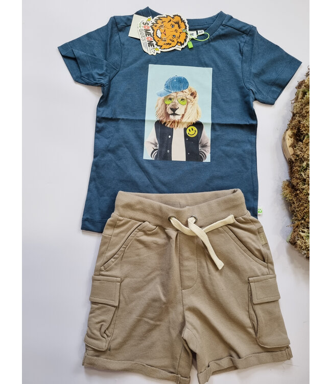 Someone T-Shirt donkerblauw Archie leeuw