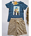 Someone T-Shirt donkerblauw Archie leeuw