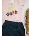 name it T-Shirt Roze strikjes schoenen