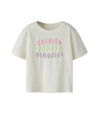 name it T-Shirt ecru Cherish good memories