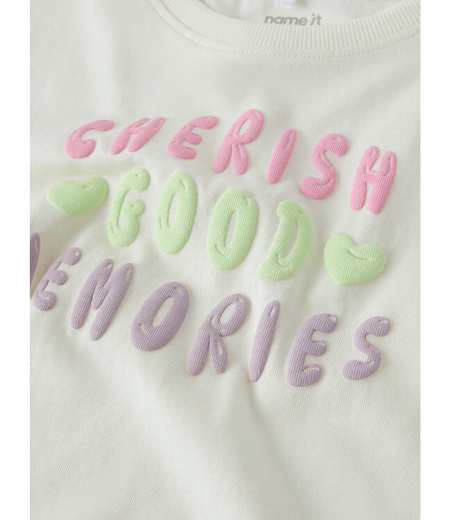 name it T-Shirt ecru Cherish good memories