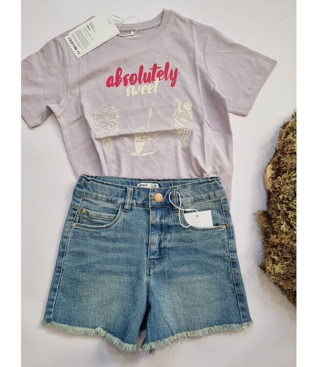 name it T-Shirt Lavender absolutely sweet ice cream