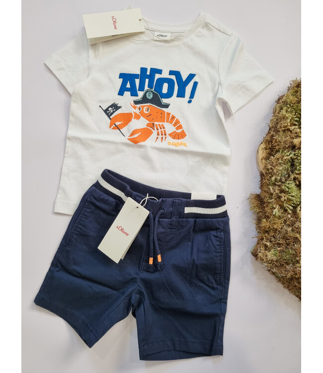 s.Oliver T-Shirt lobster ahoy ecru