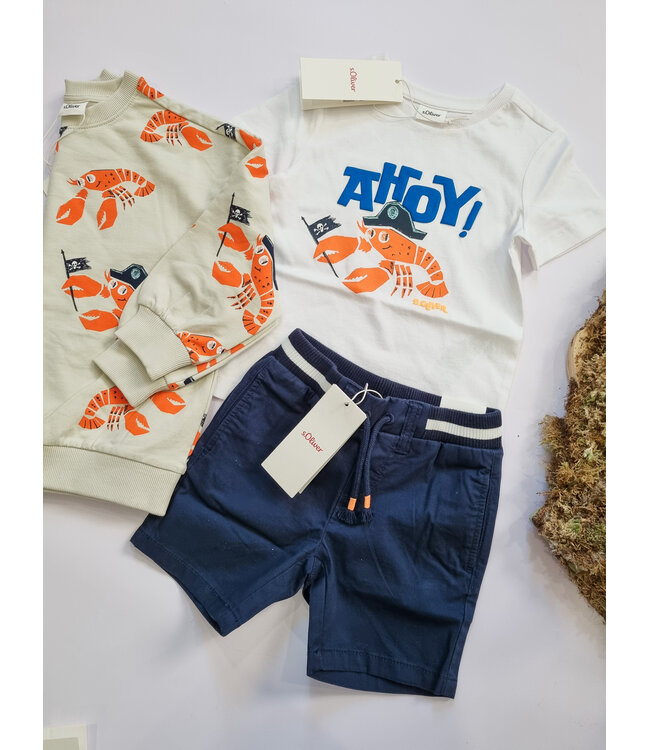 s.Oliver T-Shirt lobster ahoy ecru