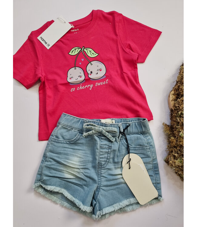 name it T-Shirt Rood cherry sweet