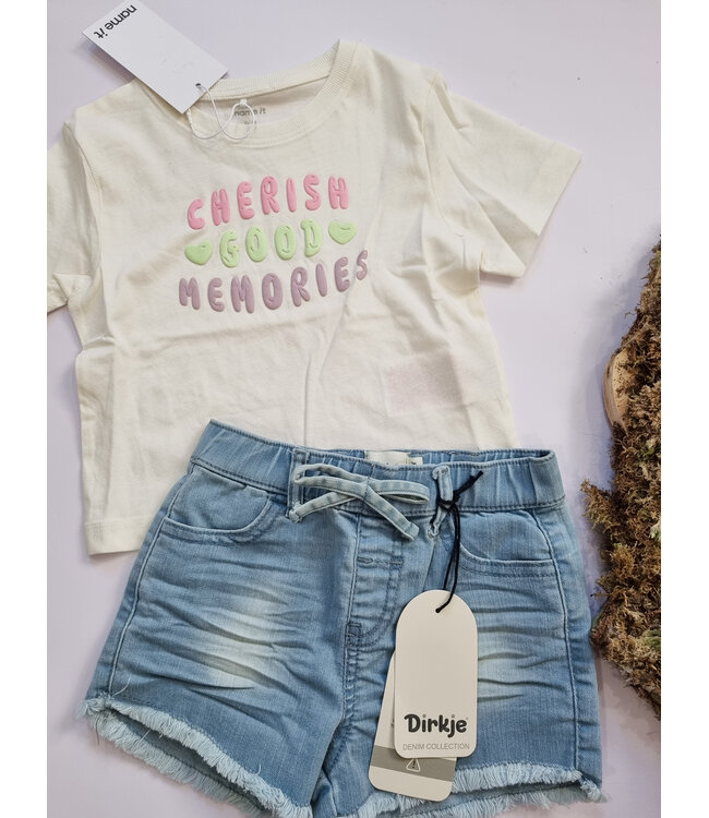 name it T-Shirt ecru Cherish good memories