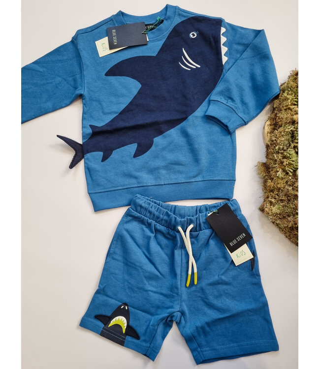 Blue Seven Short marine blauw Shark