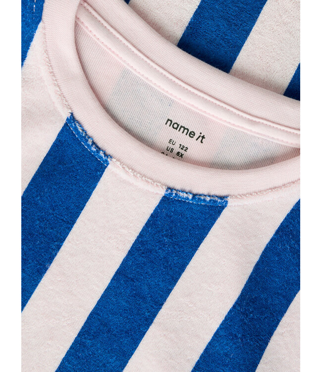 name it Jurk Terry roze blauw gestreept
