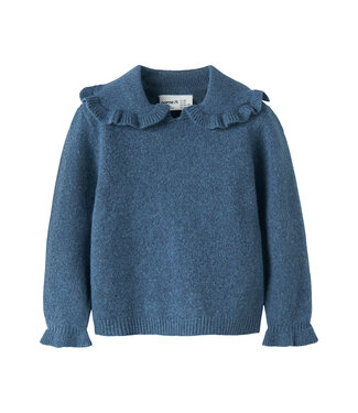 name it Trui met kraag Kirstena blauw
