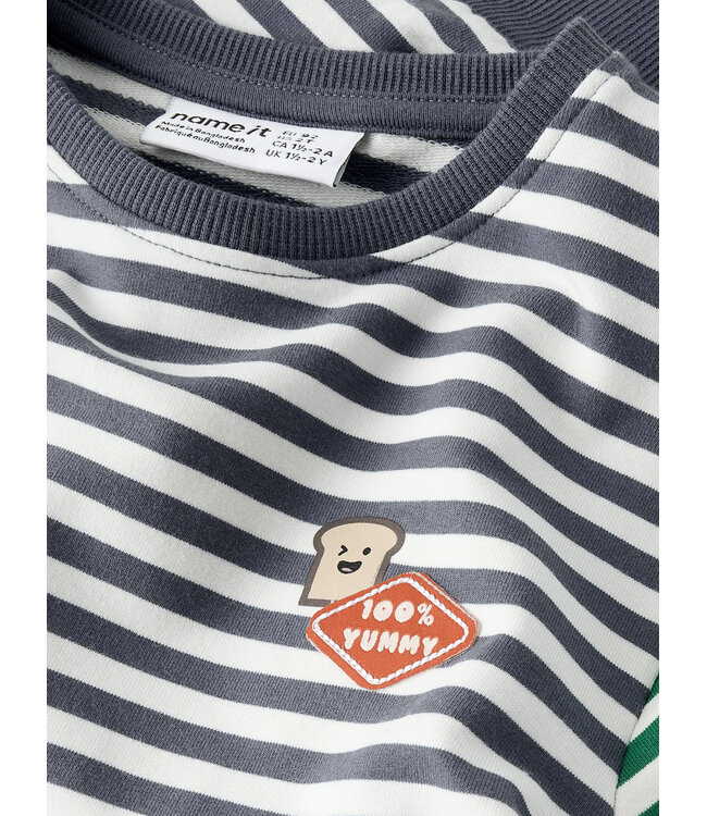 name it Sweater gestreept Kaster blauw