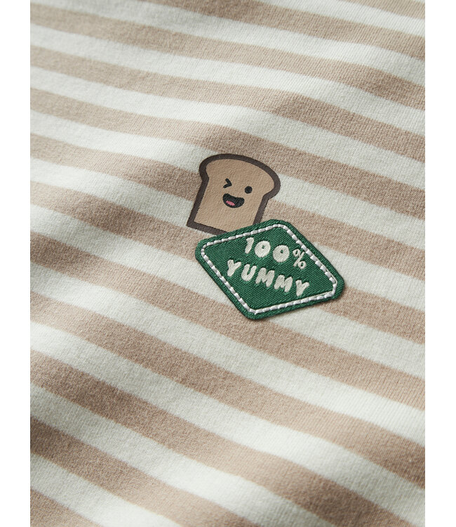 name it Sweater Bruce gestreept beige groen