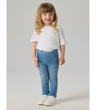 name it Sweat jeans Salli medium blue hartjes boord