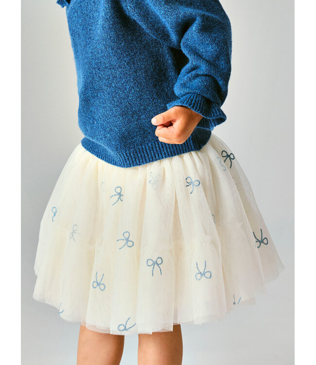 name it Tulle rok Kira blauwe strikjes