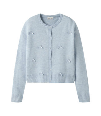 name it Cardigan lichtblauw Karin strik en parel