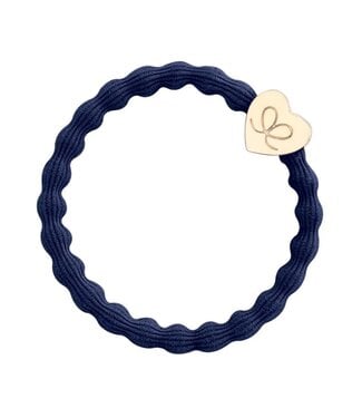 By Eloise Haar armband donkerblauw hart