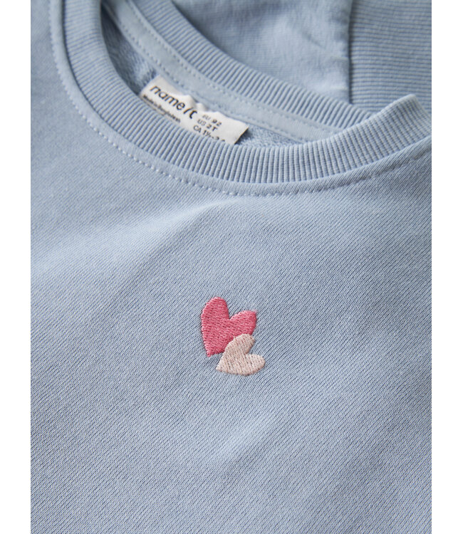 name it Jog sweater Lichtblauw Hearts Vallene