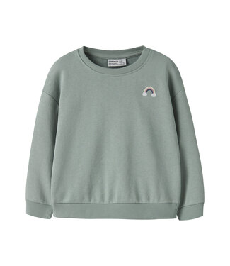 name it Jog sweater Vallene groen regenboog
