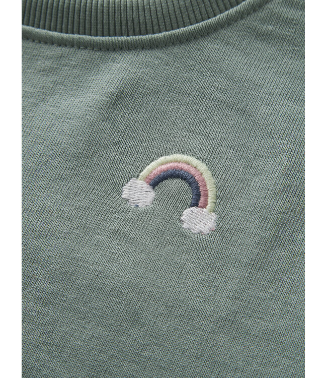 name it Jog sweater Vallene groen regenboog
