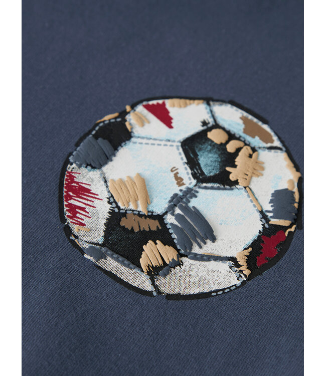 name it Sweater Louie Voetbal blauw