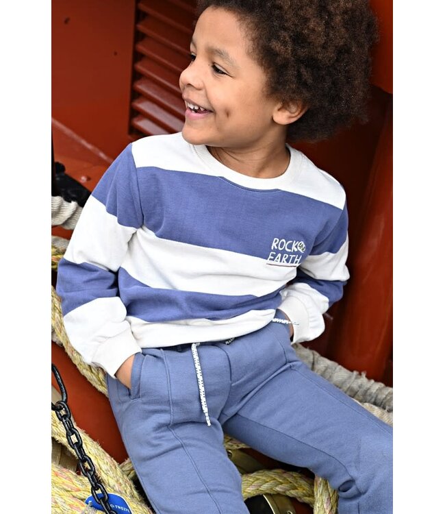 Sturdy Sweater Gestreept blauw Rock the earth