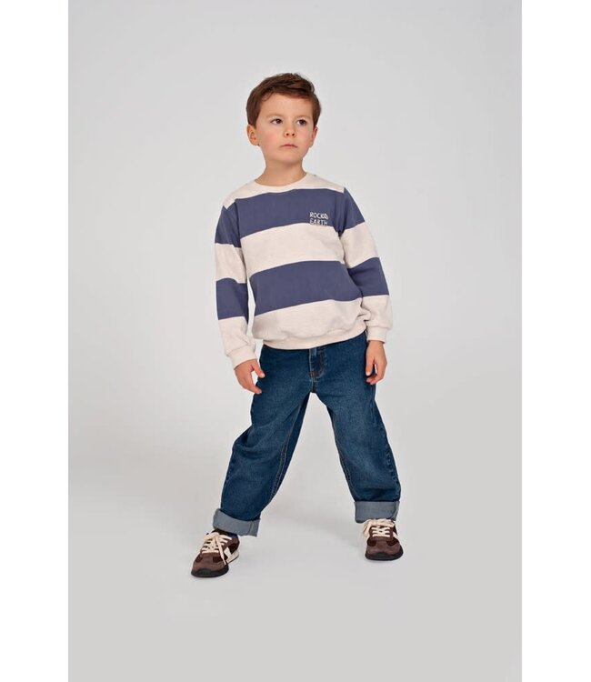 Sturdy Sweater Gestreept blauw Rock the earth