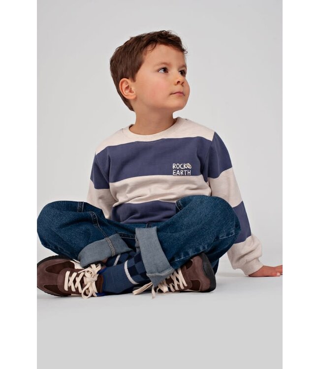 Sturdy Sweater Gestreept blauw Rock the earth