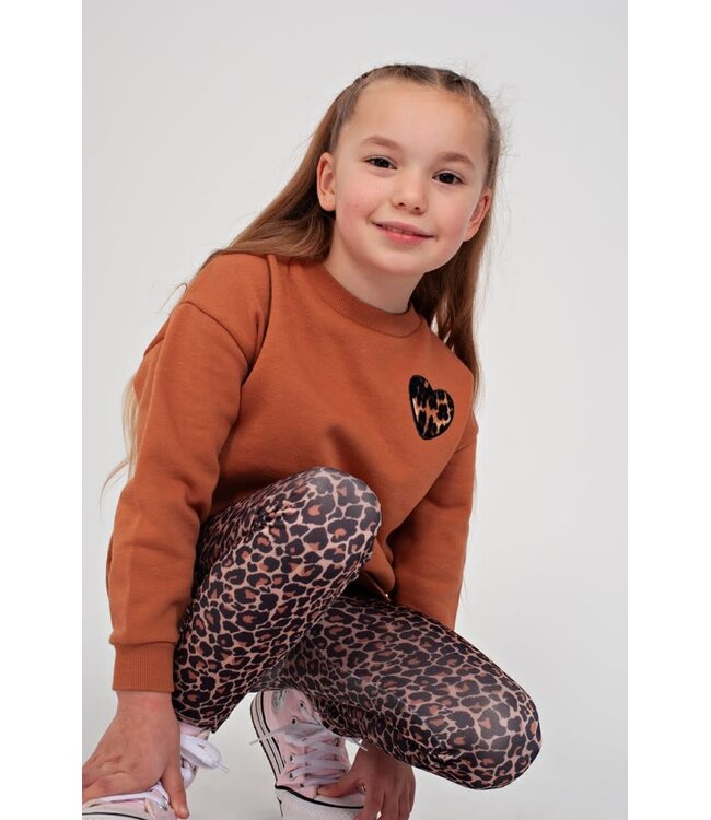 Jubel Sweater camel Crew leopard City Chic