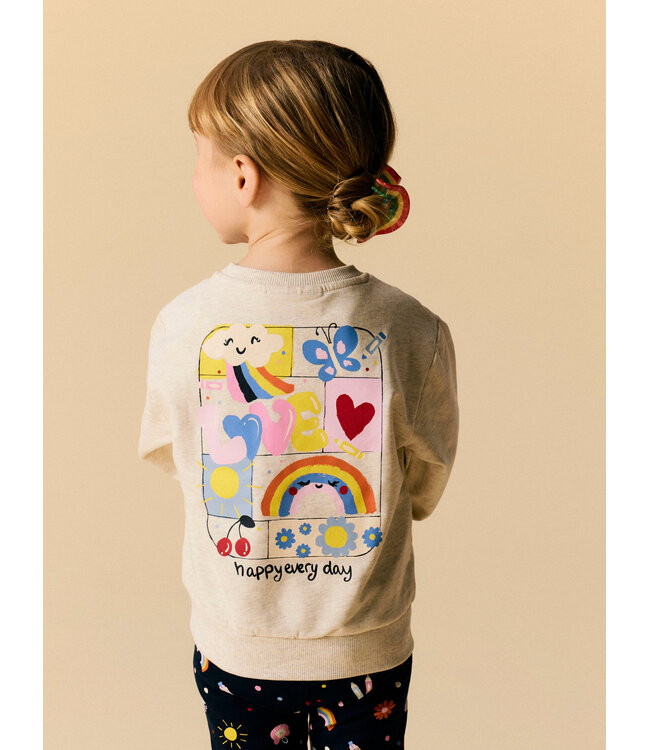name it Sweater Love grijs melange