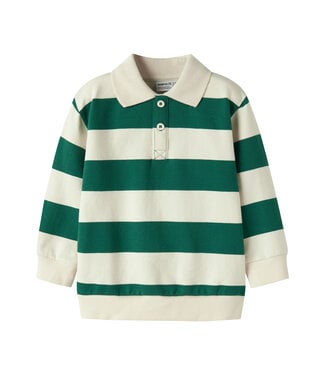 name it Polo sweat boys Lev groen gestreept