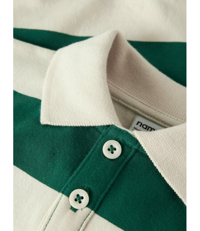 name it Polo sweat boys Lev groen gestreept