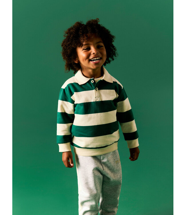 name it Polo sweat boys Lev groen gestreept
