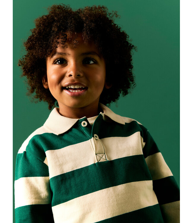 name it Polo sweat boys Lev groen gestreept