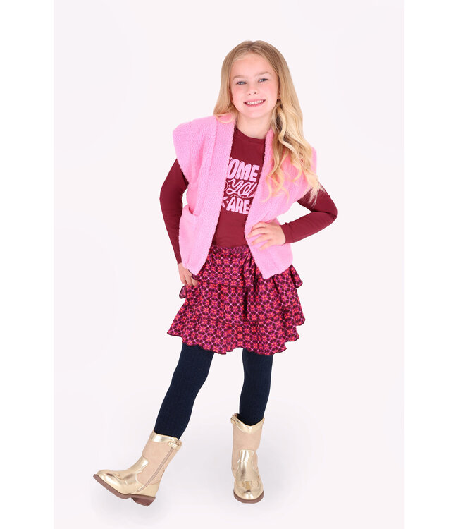 B-Nosy Teddy Gilet roze