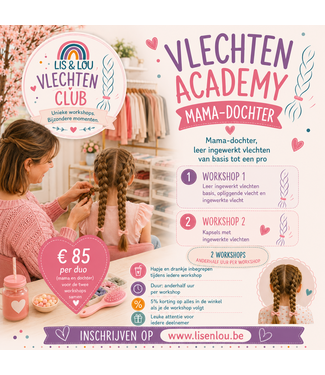 Academy ingewerkt vlechten 2 workshops! za 7 en 21 nov 10u tot 11u30