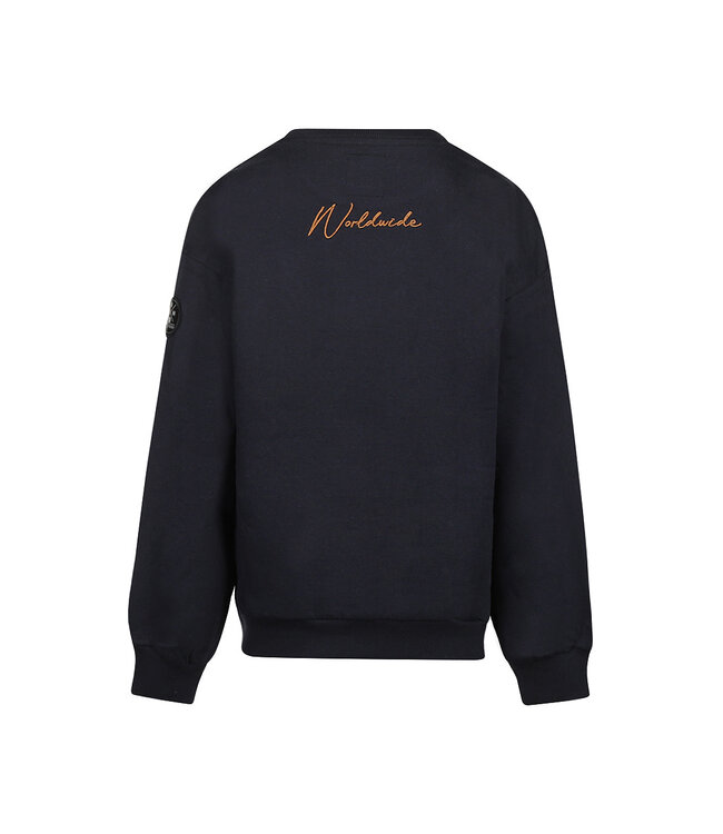 No Way Monday Sweater loose fit Sydney donkerblauw