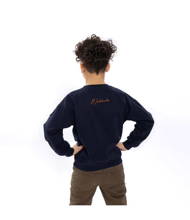 No Way Monday Sweater loose fit Sydney donkerblauw