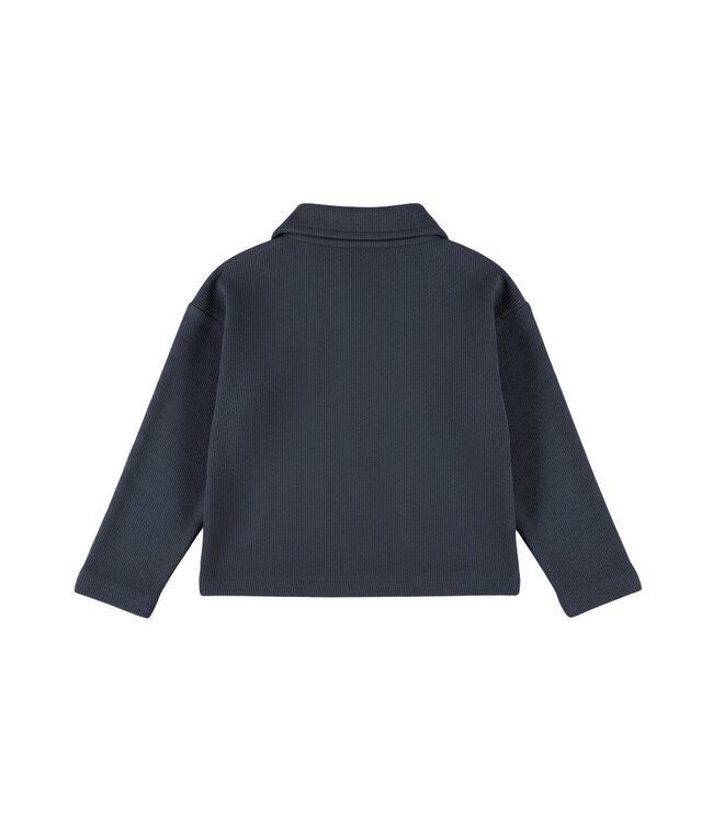 Dirkje Longsleeve polo donkerblauw