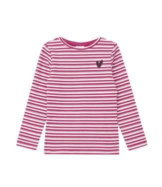 s.Oliver Longsleeve rib gestreept roze
