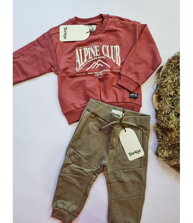 Dirkje Jog broek mini boys khaki- beige