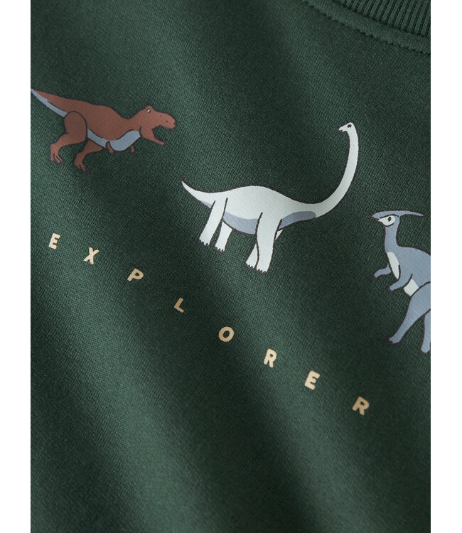 name it Sweater groen explore dino