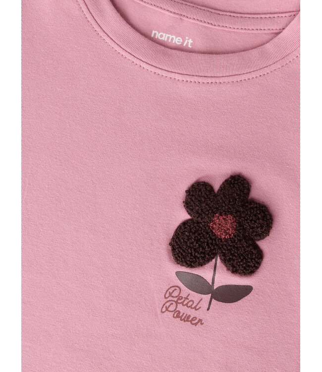 name it Longsleeve oudroze bloem Petal Power