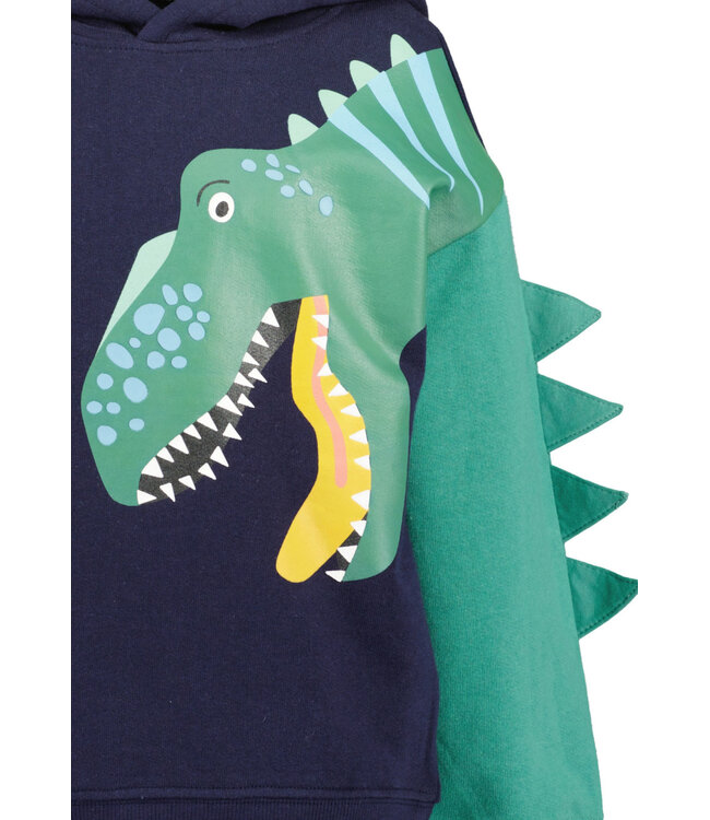 Blue Seven Hoodie Dino groen blauw